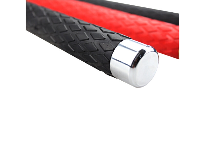 High-quality rubber handle steel expandable baton BT26S068 silver